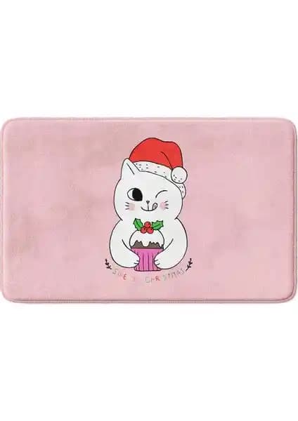 Monnhein Sevimli Tasarımlı Yılbaşı Banyo Paspası Güvenlik ve Estetik Sunar