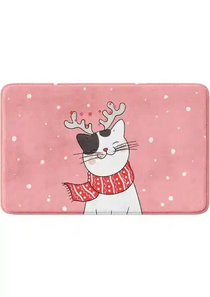 Monnhein Sevimli Tasarımlı Yılbaşı Dekoru Banyo Paspası Güvenlik ve Şıklık Sunar