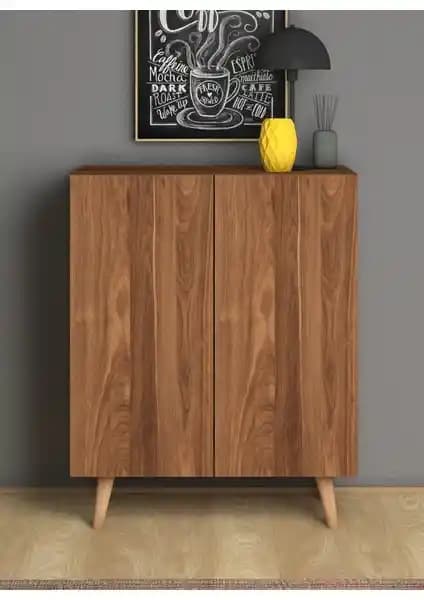 Monte Sehpaluce Ayakkabılık Midi Ceviz: Şık ve Fonksiyonel Antre Mobilyası