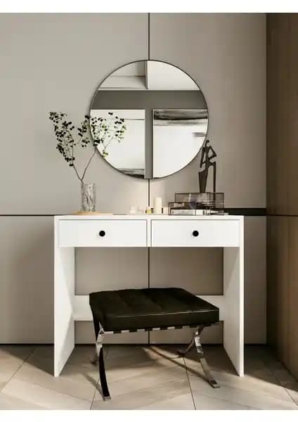 Montenero Beyaz Makyaj Masası Modern Tasarımı ve Kullanım Kolaylığıyla Öne Çıkar