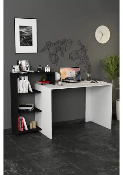 Moonlife Ahsen Kitaplıklı Çalışma Masası: Modern ve Dayanıklı Ofis Mobilyası Seçeneği