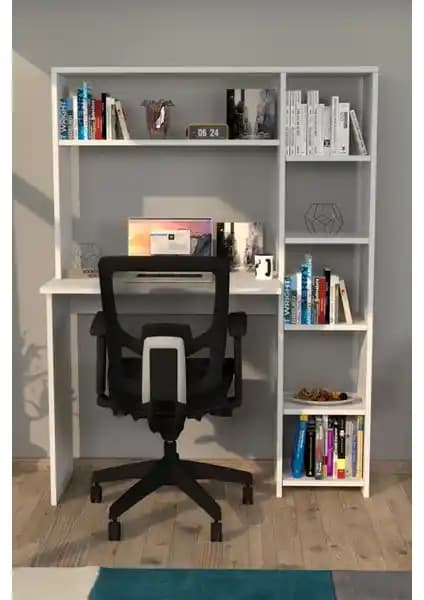 Moonlife Duru Kitaplıklı Çalışma Masası: Modern ve İşlevsel Tasarım ile Ofis ve Çalışma Alanları İçin Uygun