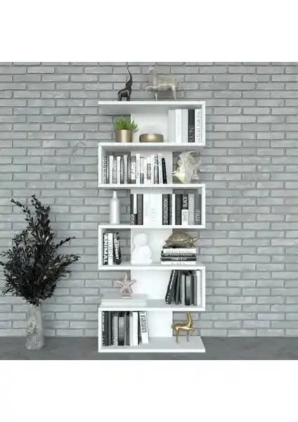 Moonlife Paris Beyaz Dekoratif Kitaplık Modern Tasarım ve Kullanışlılık Sunar