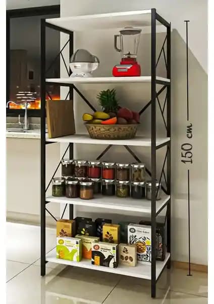 Morpanya Oven Metal Mutfak Rafı: Geniş Depolama ve Estetik Çözüm