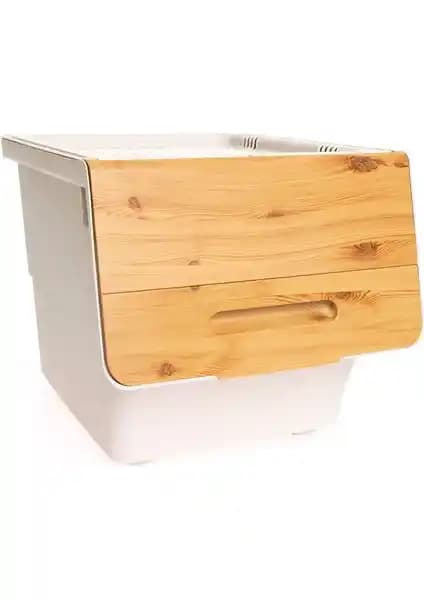 Motek Bambu Çok Amaçlı Tekerlekli Organizer Bebek Odası İçin Pratik ve Şık Çözüm