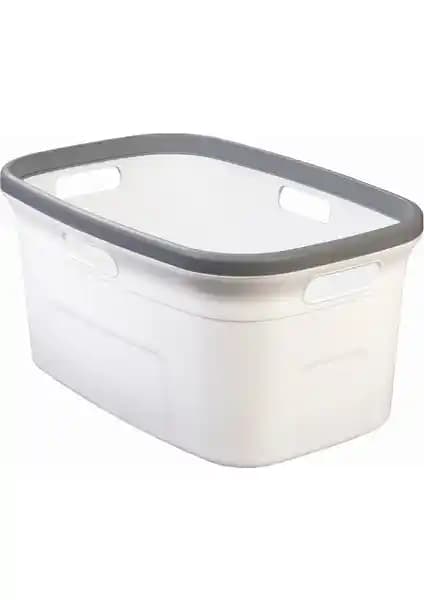 Motek Çamaşır Sepeti ve Selesi Gri Beyaz Modern Tasarım ve Kullanışlılık Özellikleri