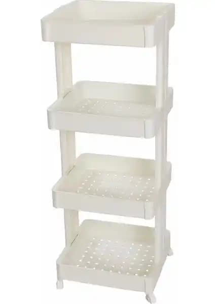 Motek Organizer 4'lü Çok Amaçlı Raf Beyaz - Modern ve Dayanıklı Depolama Çözümü