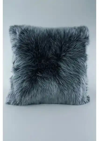 Mrs.Gugar Peluş Gri Kırlent Kılıfı Konfor ve Şıklık Sunan Modern Dekorasyon Ürünü
