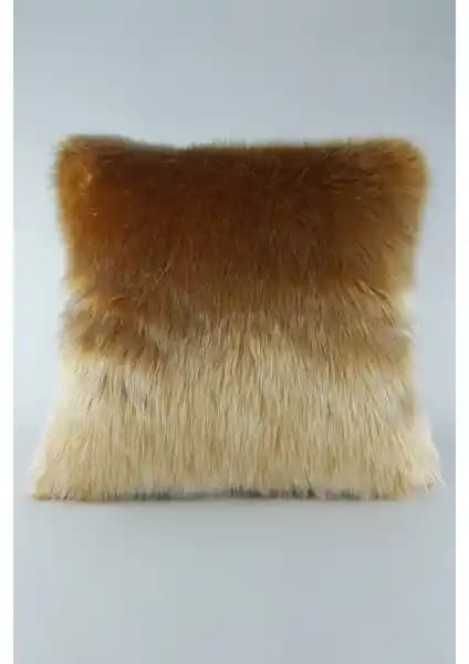 Mrs.Gugar Peluş Kırlent Kılıfı Hardal Renkli Şık ve Dayanıklı Ev Dekorasyonu Aksesuarı