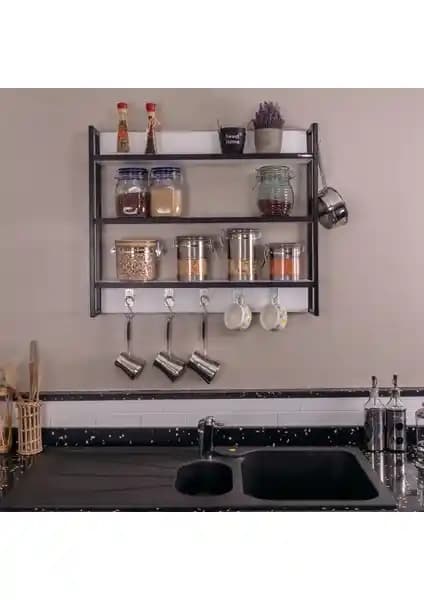 Mudesa Duvara Monte Mutfak Terek Rafı Modern ve Şık Tasarımıyla Fonksiyonel Kullanım