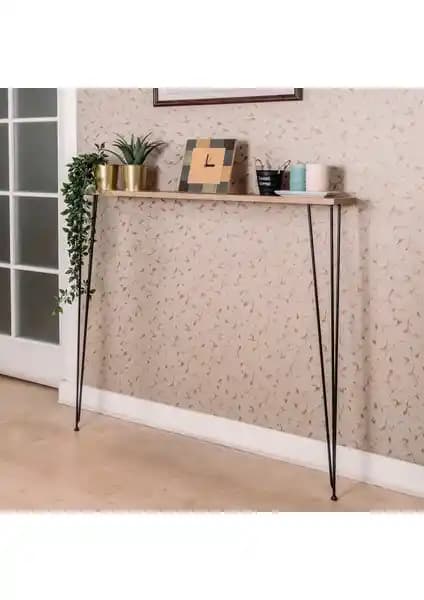 Mudesa Metal Modern Ahşap Dresuar Radyatör ve Petek Üstü Dekoratif Raf 90 cm