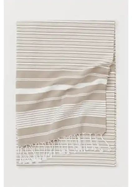 Mulberry Maryon Peştemal %100 Organik Pamuk Bej Renkli Hafif ve Dayanıklı Banyo Havlusu