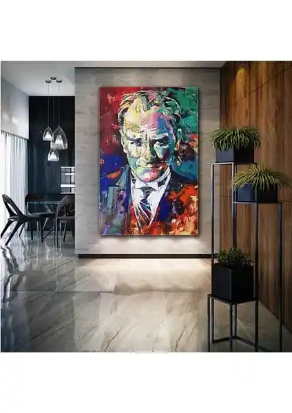 Mustafa Kemal Atatürk Portresi Yağlı Boya Efektli Dekor Kanvas Tablo Ürün İncelemesi
