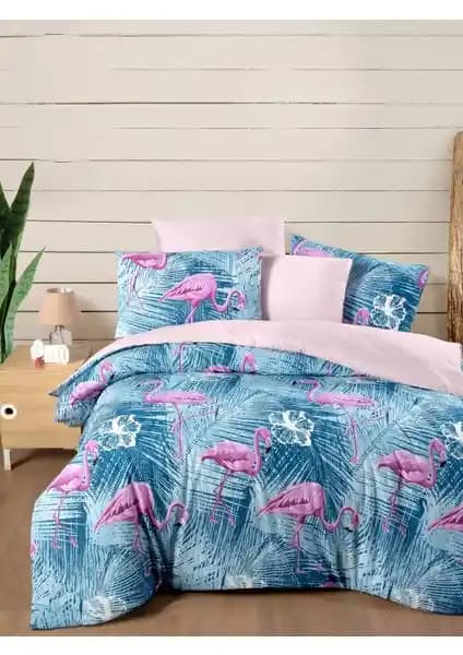 My Story Lastikli Çarşaflı Tek Kişilik Nevresim Takımı Flamingo ile Şıklık ve Konfor