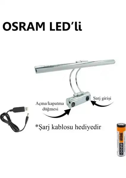 Mystery Osram LED Flüt Şarjlı Duvar Aplikası Modern Dekorasyon ve Enerji Tasarrufu