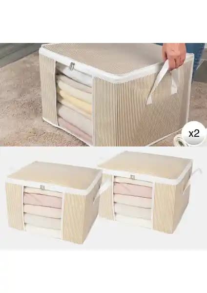 Nacarev Pencereli Dolap İçi Kıyafet Düzenleyici Hurç Seti Pratik ve Şık Saklama Çözümü