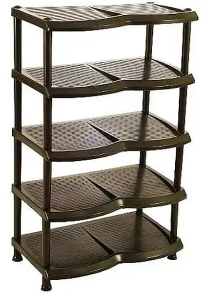 Naturawin Plastik 5 Katlı Ayakkabılık Pratik ve Şık Depolama Çözümü