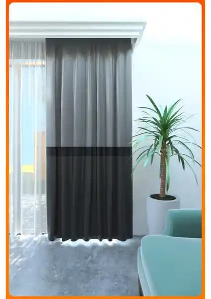 Ne Bumu Blackout Milano Bordürlü Gri Antrasit Büzgülü Perde: Modern ve Fonksiyonel Tasarım