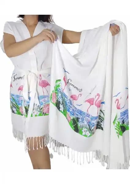 Nevin Acar Flamingo Peştemal ve Bornoz Seti ile Şıklık ve Konforu Yakalayın