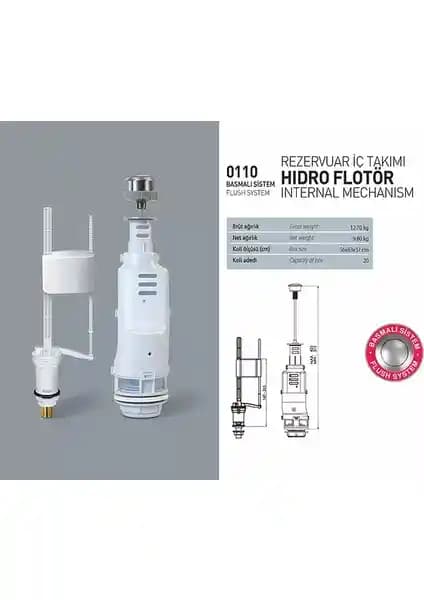 Nkp Tek Basmalı Rezervuar İç Takım Sessiz Flatör Teknolojisiyle Modern Banyo Çözümü