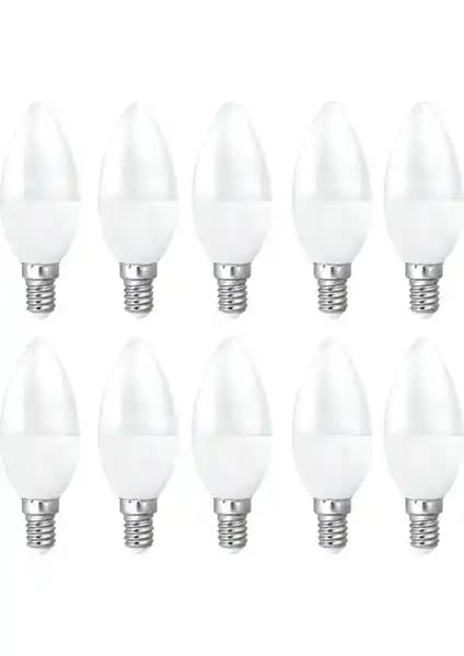 Noas 7W E14 Duy LED Mum Ampul Beyaz Işık 6500K 630 Lümen Enerji Tasarruflu Modern Tasarım