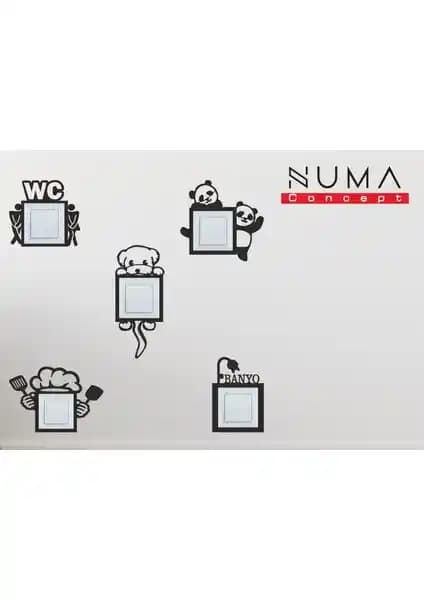 Numa Concept 5'li Priz Çerçevesi Seti Modern ve Şık Ev Dekorasyonu İçin Uygun