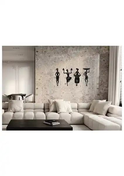 Numa Concept Afrika Kadınlar Ahşap Duvar Dekoru Modern ve Kültürel Tasarım