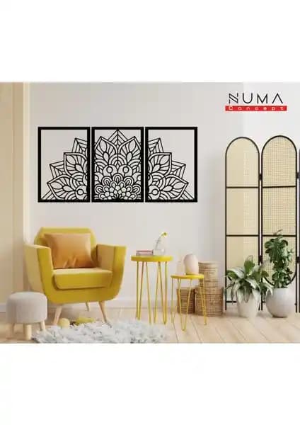 Numa Concept Lotus Çiçeği 3'lü Tablo ile Ev Dekorasyonunuza Zarafet Katın