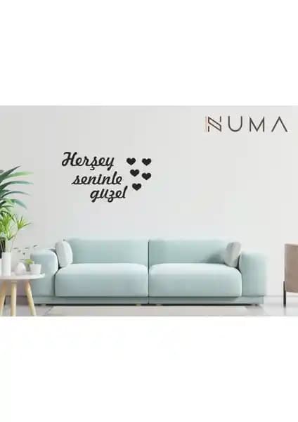 Numa Concept Modern MDF Duvar Yazısı - Sevgi Temalı Dekoratif Tablo 75-90 karakter