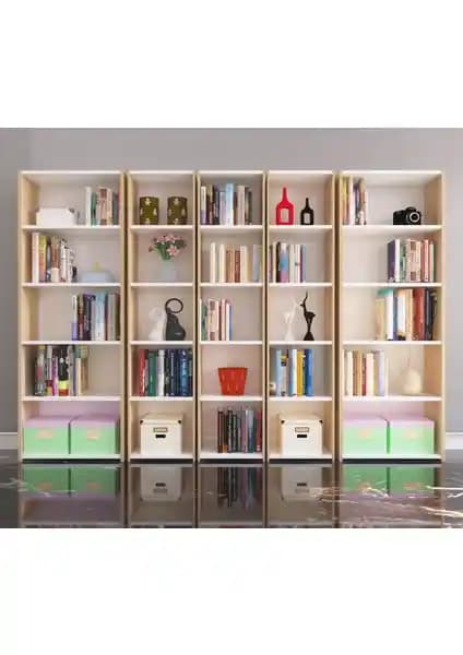 Nur Mobilya 5'li Kitaplık Modeli: Modern Tasarım ve Kullanışlı Depolama Çözümü