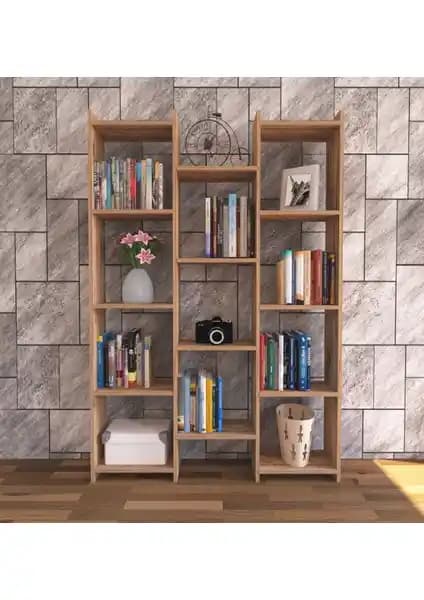 Nur Mobilya Alisa Modern Kitaplık Atlantik Çam ile Şık ve Fonksiyonel Depolama Çözümü