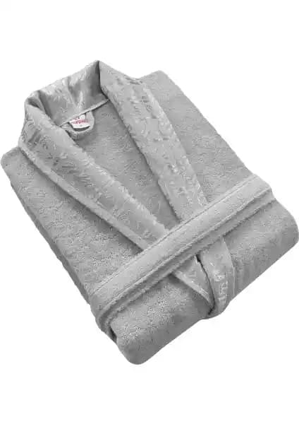 Nurpak Bambu Bedenli Tek Bornoz Gri 3XL Doğal ve Yüksek Emicilik Özelliğiyle Konfor Sağlar