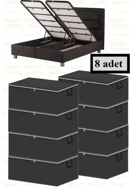 Nutex 8 Adet Gri Baza Altı Hurç Seti Pratik ve Dayanıklı Saklama Çözümü