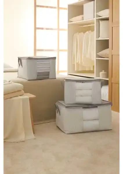 Ocean Home Textile 3'lü Pencereli Hurç Seti ile Ev Düzeninizi Pratik ve Şık Hale Getirin