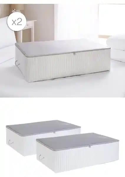 Ocean Home Textile Çift Mega Boy Gri Hurç ile Evinizde Pratik ve Şık Depolama Çözümü