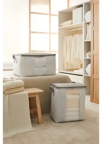 Ocean Home Textile İkili Pencereli Hurç Seti: Dayanıklı ve Şık Depolama Çözümü