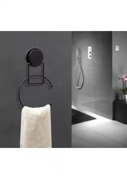 Okyanus Home Magic Fix Siyah Yuvarlak Havluluk Yenilikçi ve Kullanışlı Pratik Çözüm