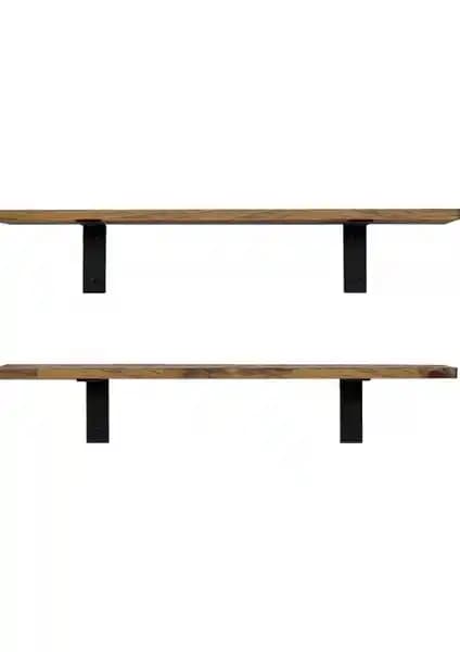Olcay Aksesuar Ahşap 2'li Uçan Duvar Rafı Estetik ve Dayanıklı Tasarım Özellikleri
