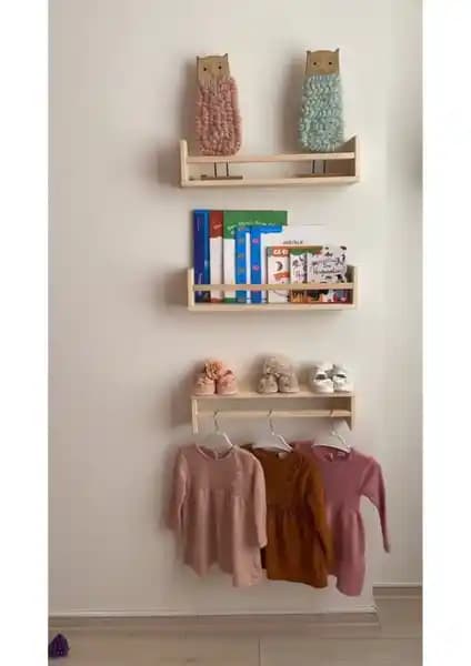 Olcay Aksesuar Montessori Kitaplık: Doğal Ahşap Tasarımıyla Çocuk Odası Düzeni