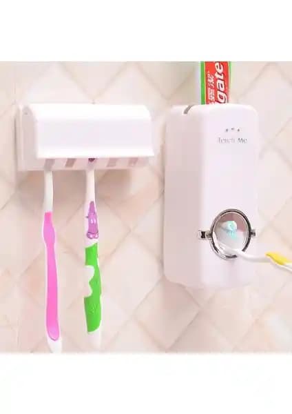 Optana Diş Macunu Sıkacağı ve 5'li Fırça Tutucu Seti ile Hijyenik Diş Bakımı Kolaylığı