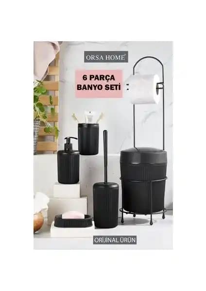 Orsa Home 6 Parça Banyo Seti Şıklık ve Fonksiyonellik Sunan Modern Tasarım