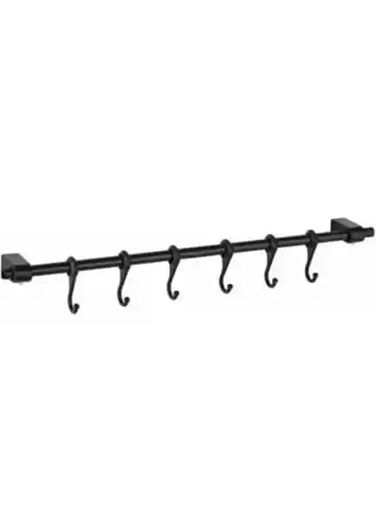 Orvila Siyah Metal Mutfak ve Banyo Askısı Modern Tasarım ve Pratik Kullanım İmkanıyla