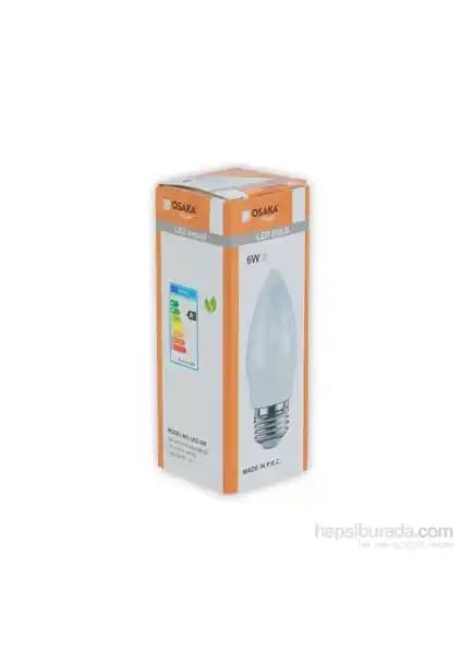 Osakalight 6W LED Mum Ampulü E27 Beyaz Işık Enerji Tasarruflu ve Uzun Ömürlü Aydınlatma