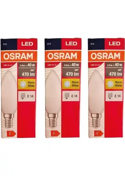 Osram Led Value 4,9W Sarı Işık E-14 Ampul: Enerji Tasarruflu ve Uzun Ömürlü Aydınlatma Çözümü