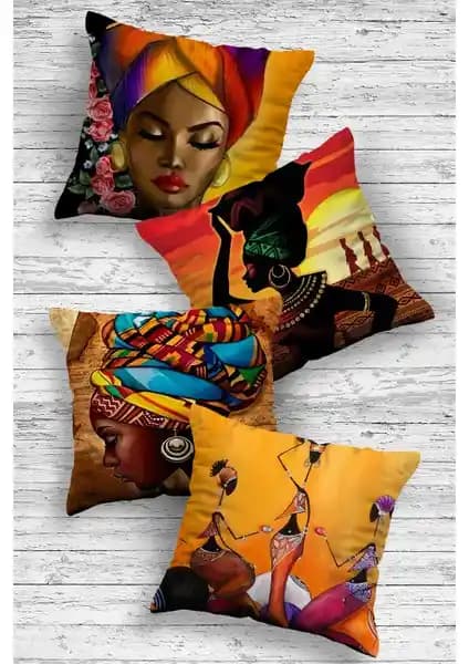 Otto Home Collection Dekoratif 4’lü Kırlent Kılıfı Modern ve Şık Tasarım