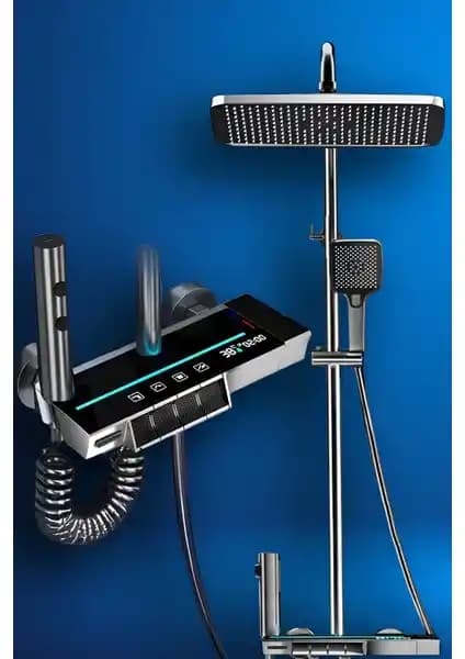 Oxy Aqua Piano 5 Fonksiyonlu Dijital Akıllı Robot Duş Seti Modern ve Güvenli Banyo Deneyimi