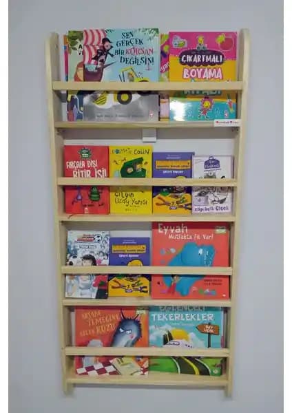 Oyuncak Odası Montessori Ağaç Kitaplık: Güvenli ve Dayanıklı Çocuk Depolama Çözümü