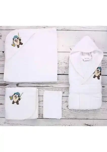 Özdilek Lisans Nakışlı Bambu Bebek Seti Tazmania Beyaz Konfor ve Estetiğin Buluşması