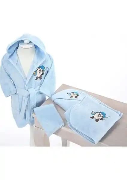 Özdilek Lisans Nakışlı Bambu Bebek Seti Tazmania Mavi 0070 Konfor ve Şıklık Sağlar