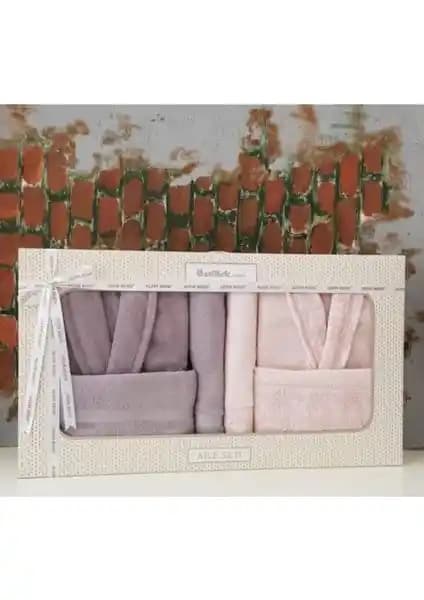 Özdilek Marka Gri-Pudra Aile Seti Konfor ve Şıklık Sunan Ev Tekstili Ürünü